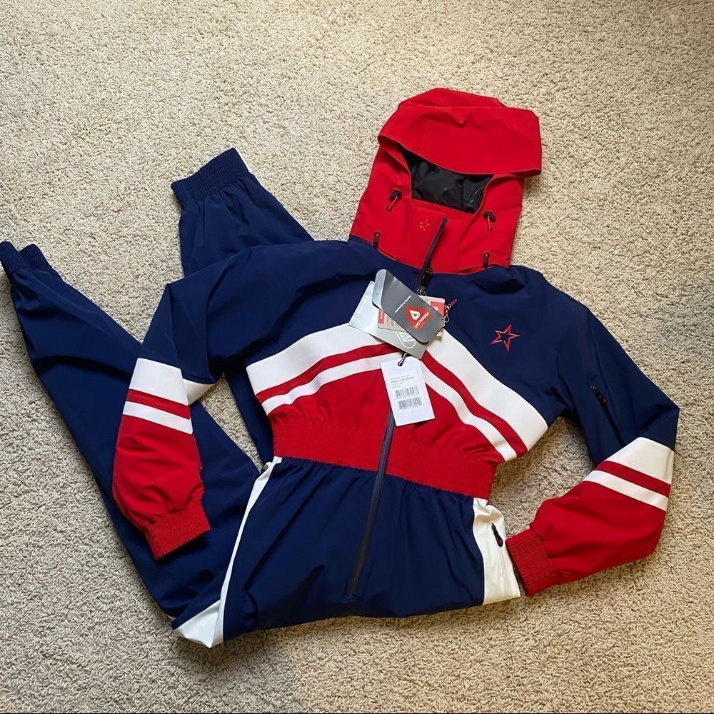 Perfect Moment Stoke One Piece Snow Suit Ski Suit Red White Blue NWT XS